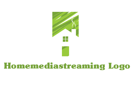 house in a rectangle logo