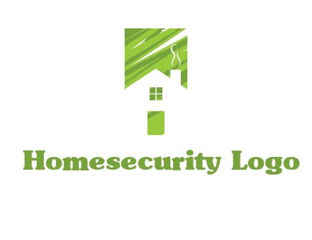 house in a rectangle logo
