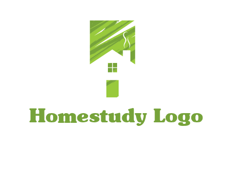 house in a rectangle logo