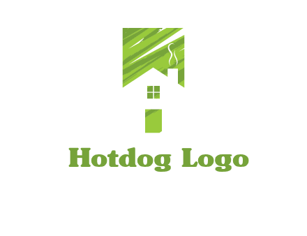 house in a rectangle logo