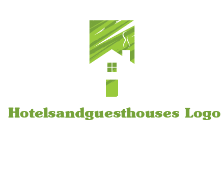 house in a rectangle logo