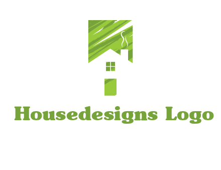 house in a rectangle logo