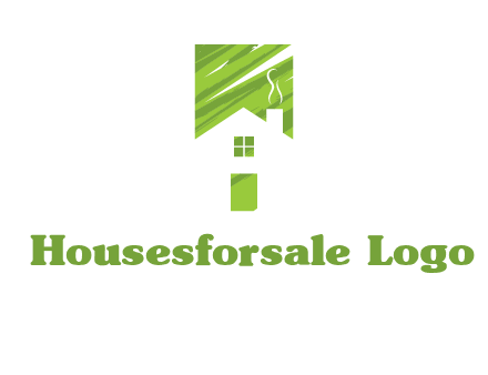 house in a rectangle logo