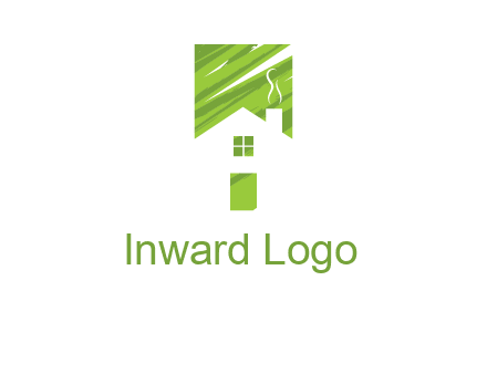 house in a rectangle logo
