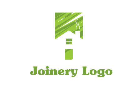 house in a rectangle logo
