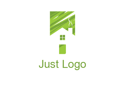 house in a rectangle logo