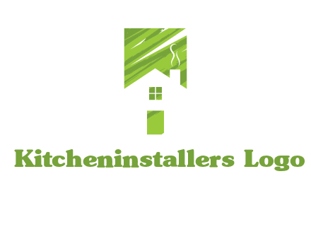 house in a rectangle logo