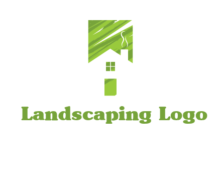 house in a rectangle logo
