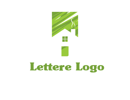 house in a rectangle logo