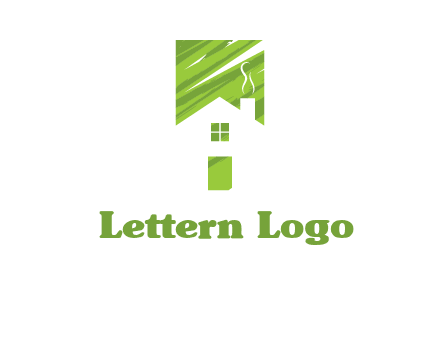 house in a rectangle logo