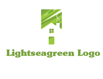 house in a rectangle logo