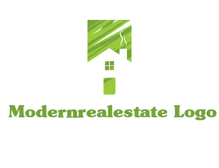 house in a rectangle logo