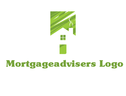 house in a rectangle logo