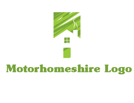 house in a rectangle logo