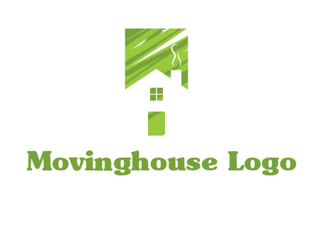 house in a rectangle logo