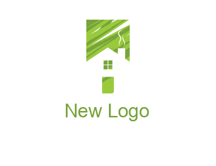 house in a rectangle logo