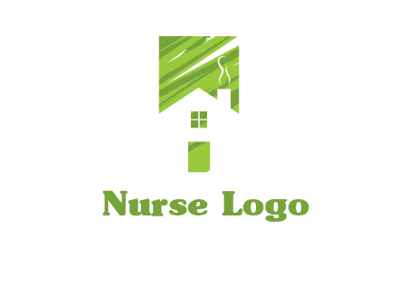 house in a rectangle logo
