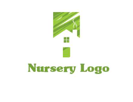 house in a rectangle logo