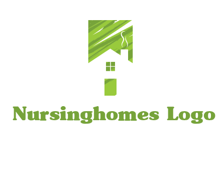house in a rectangle logo