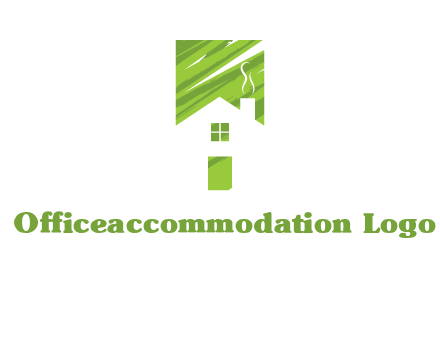 house in a rectangle logo
