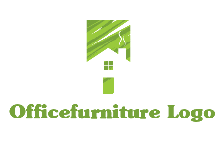house in a rectangle logo