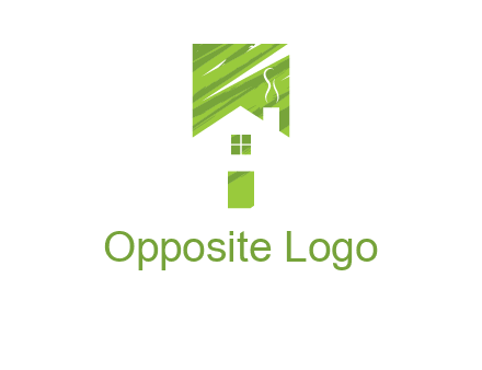 house in a rectangle logo