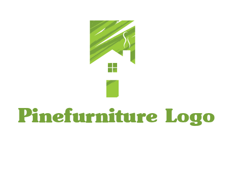 house in a rectangle logo