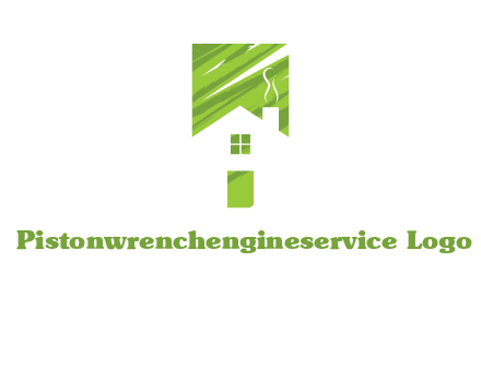 house in a rectangle logo