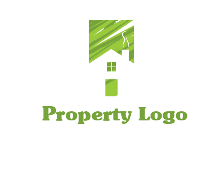 house in a rectangle logo