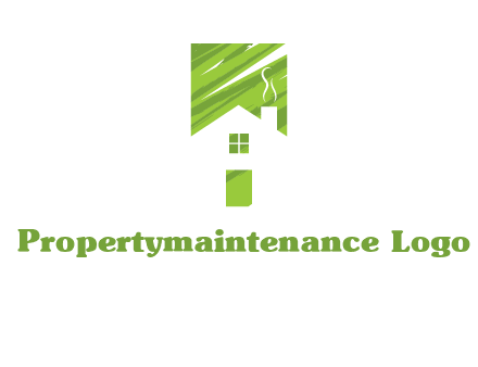 house in a rectangle logo