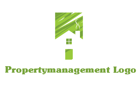 house in a rectangle logo