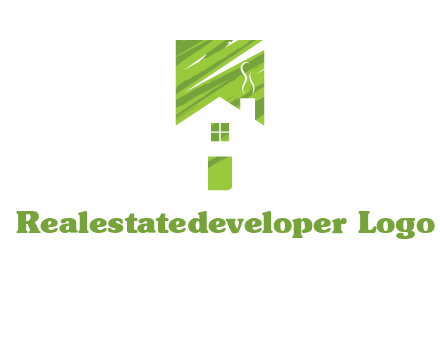house in a rectangle logo