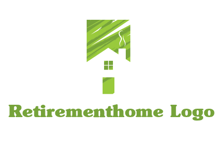 house in a rectangle logo