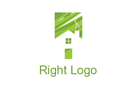 house in a rectangle logo