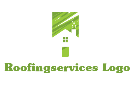 house in a rectangle logo