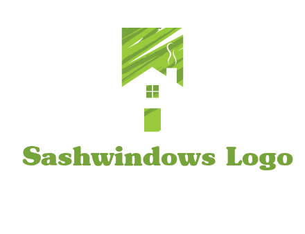 house in a rectangle logo