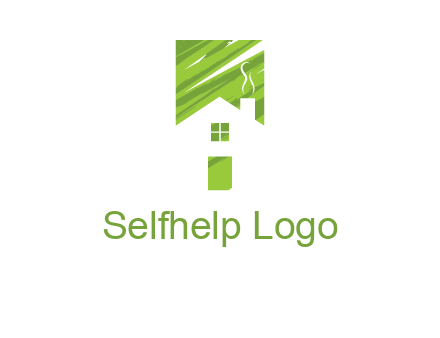 house in a rectangle logo