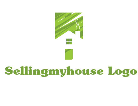 house in a rectangle logo