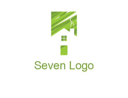 house in a rectangle logo