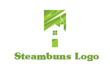 house in a rectangle logo