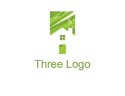 house in a rectangle logo