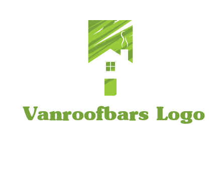 house in a rectangle logo