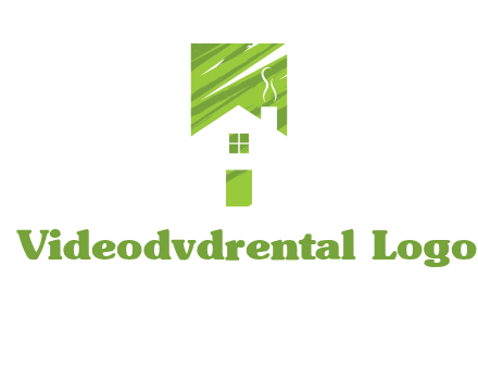 house in a rectangle logo