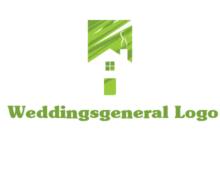 house in a rectangle logo