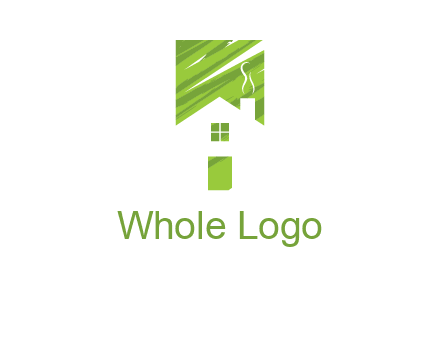 house in a rectangle logo