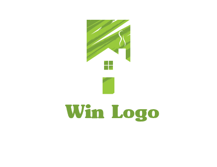 house in a rectangle logo