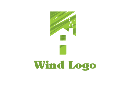 house in a rectangle logo