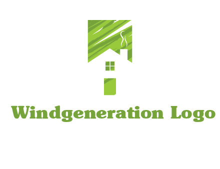 house in a rectangle logo