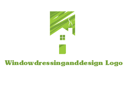 house in a rectangle logo