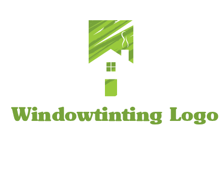 house in a rectangle logo